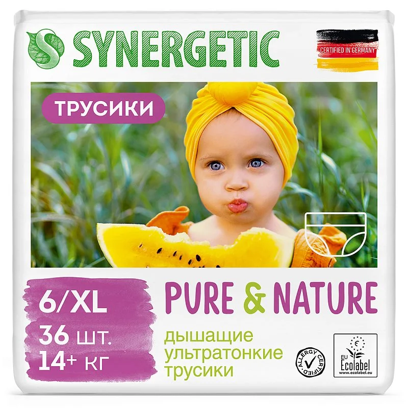 

Подгузники-трусики Pure&Nature, 6/XL (14+кг)