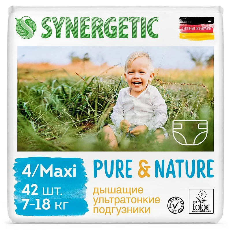 

Подгузники Pure&Nature, 4/MAXI (7-18кг)