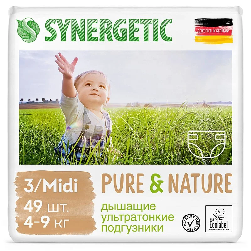 

Подгузники Pure&Nature, 3/MIDI (4-9кг)